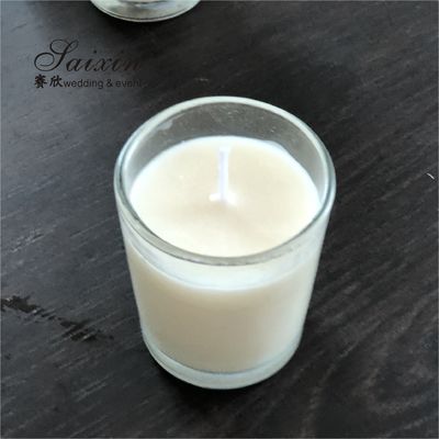 SX-C014 Wholesale Cheap Event Decor Tealight Glass Cup Real Wax Candle