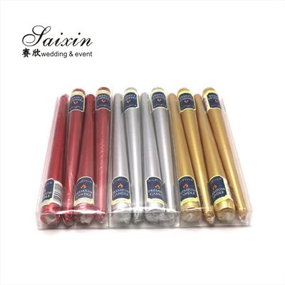 ZT-C012 High Quality Non Drip Taper Candle Handmade Custom Long Stick Flameless Pillar Candle For Party