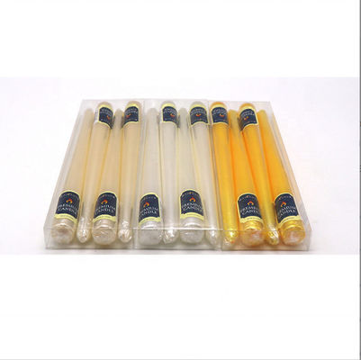 Factory wholesale  high quality electroplating multiple colored gold silver long burning non drip  taper candles