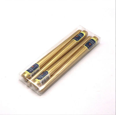Factory wholesale  high quality electroplating multiple colored gold silver long burning non drip  taper candles