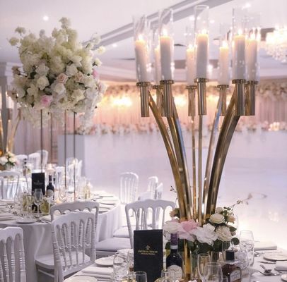 2021 Battery Operated Warm White Flat Flickering  LED Pillar Candles For Wedding Candelabras