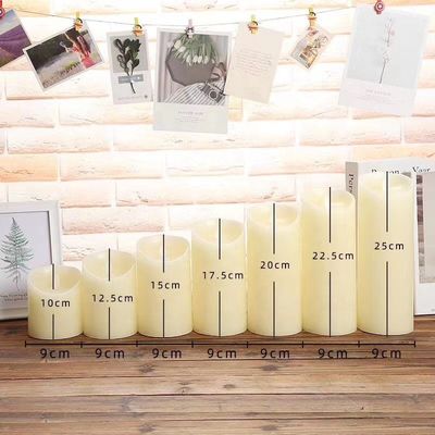 Good quality event decoration real wax dripping dancing flame LED pillar candle