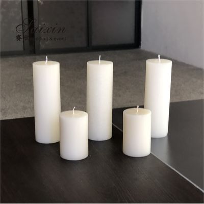 Real Wax Pillar Candle Centerpieces Wedding Centerpieces With Candelabra Table Decoration
