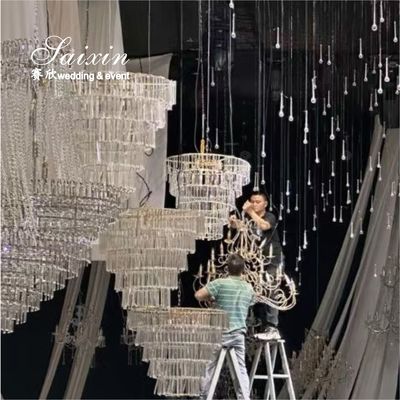 SX-CH237 Hot Sale Cheap K9 Crystal Chandeliers For Wedding Props Event Decor