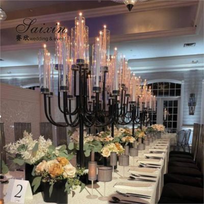 Factory Custom 20 Arms Gold Metal Candelabra For Event Decor