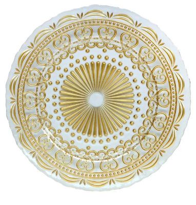 Glass Clear Charger Plates With Black Rim For Wedding Events