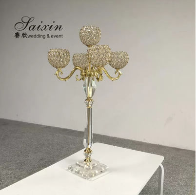 Luxurious 16 Arm Metal And Crystal Candelabra For Home Decor