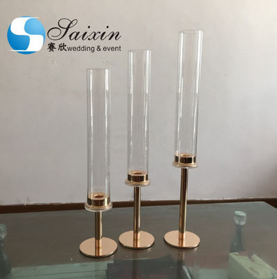 Gold Crystal Candle Holder Set Candlestick A Set Of 4 Pieces Champagne