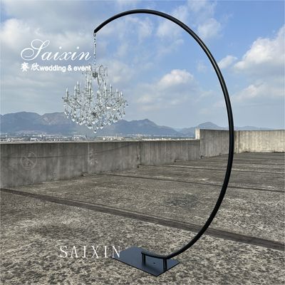 Hot sale 3 meter tall metal stand with 18 heads shiny crystal chandeliers