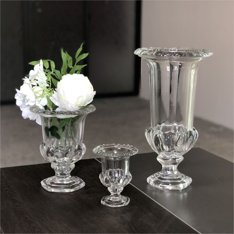 20 Inch 24 Inch Tall Clear Glass Vase Decoration Wedding Home For Dining Table