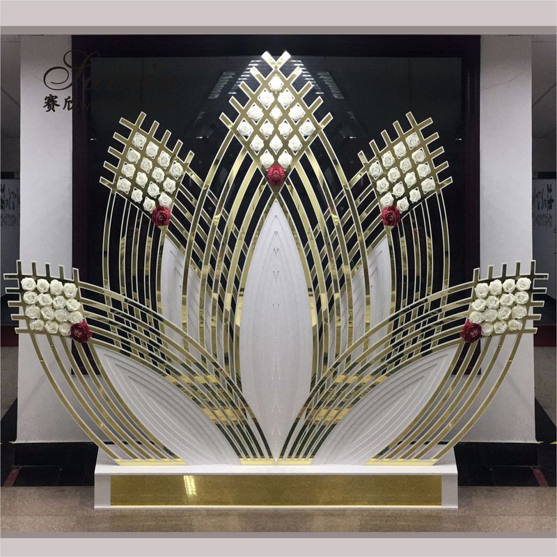Latest Golden wedding Backdrop  For Wedding Decoration Party