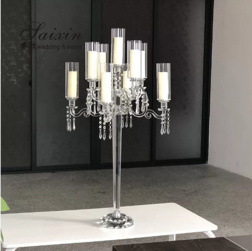Gorgeous 9 Light Crystal Candelabra For Elegant Formal Event