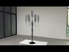 Große 7 Arme Kristallleuchter schicke Rauch grau gefärbt für Hochzeitszentrumstücke