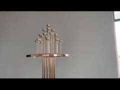 Hochzeitsbodenverzierung Hochgoldblumenstand mit Kerzenhalter