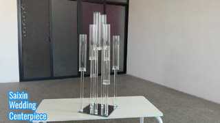 Direkt ab Werk günstiger, 8-armiger Kristall-Kerzenständer für Hochzeits-Mittelstück, Tischdekoration